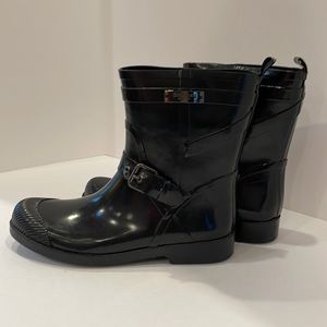 coach ankle rain boots / black size 9